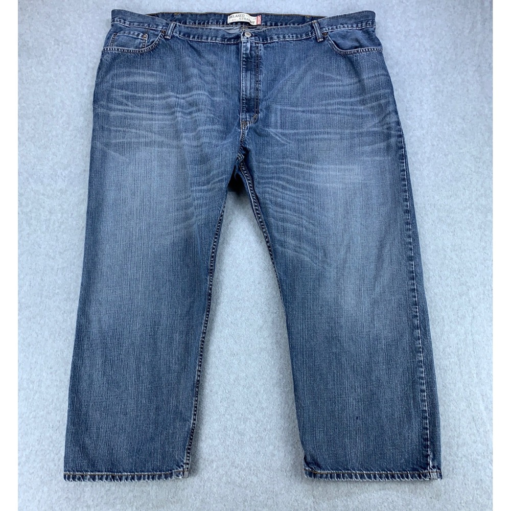 Levi's Jeans Mens 52x29 Blue 559 Relaxed Straight Denim Medium Wash Distressed